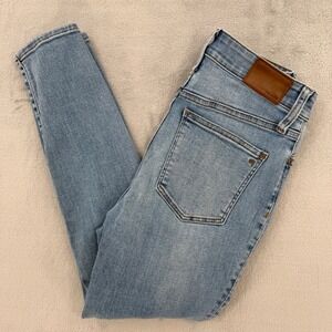 Madewell Curvy Roadtripper‎ Jeans Light Wash Distressed Knee High Rise Size 26P